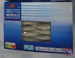 Rappel produit CREVETTES TROPICALES ENTIERES CRUES SURGELEES 400G GOLDEN SEAFOOD
