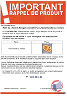 Rappel produit GOURMANDE AU CHORIZO 310G (photo numéro 1)