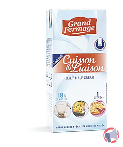 Rappel produit Crème légère stérilisée UHT 18% MG 1L GRAND FERMAGE