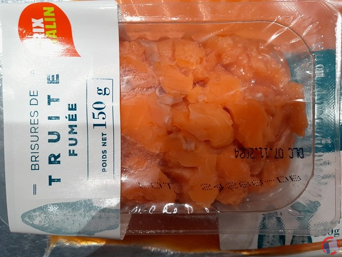 Rappel de produit : brisures de truite fumée Prix Malin 150g de Grand Frais