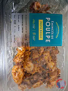 Rappel produit Emincés de poulpe pesto rosso Grand frais