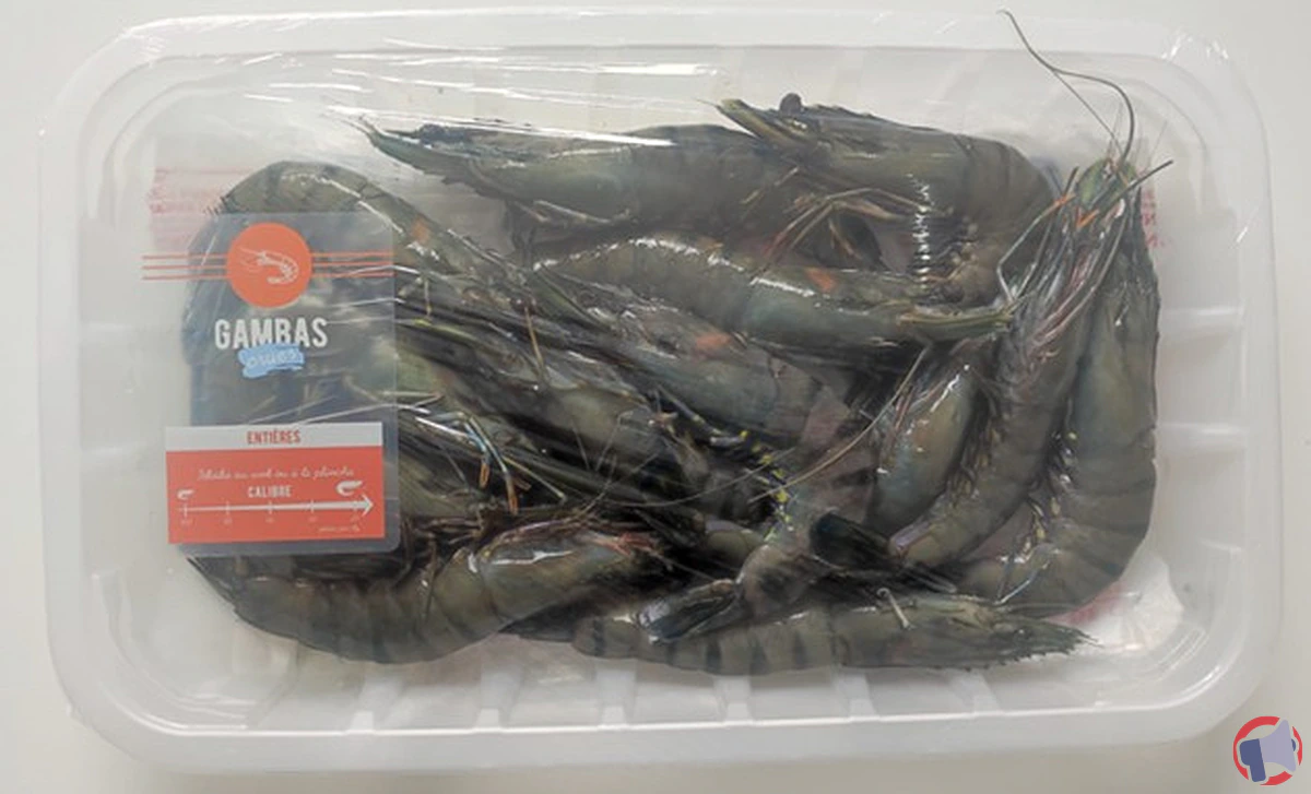 Rappel de gambas entières crues 16/20 800g : risque d'Escherichia coli