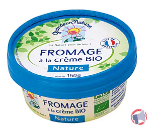 Rappel produit Fromage à la crème bio nature 150g Grandeur Nature
