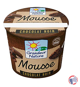 Rappel produit Mousse au chocolat noir 100G Grandeur Nature Grandeur Nature