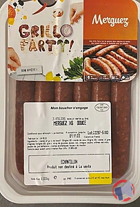 Rappel produit MERGUEZ X6 GRILLO PARTY
