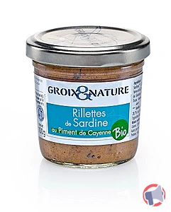 Rappel produit Rillettes de sardine au piment de Cayenne bio Groix et Nature