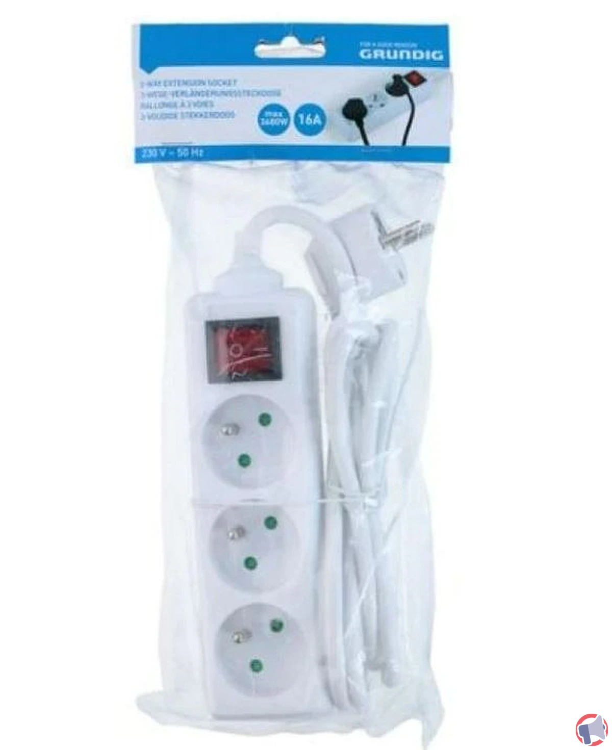 Rappel de produit : Rallonge à 3 voies Grundig pour risque d'incendie