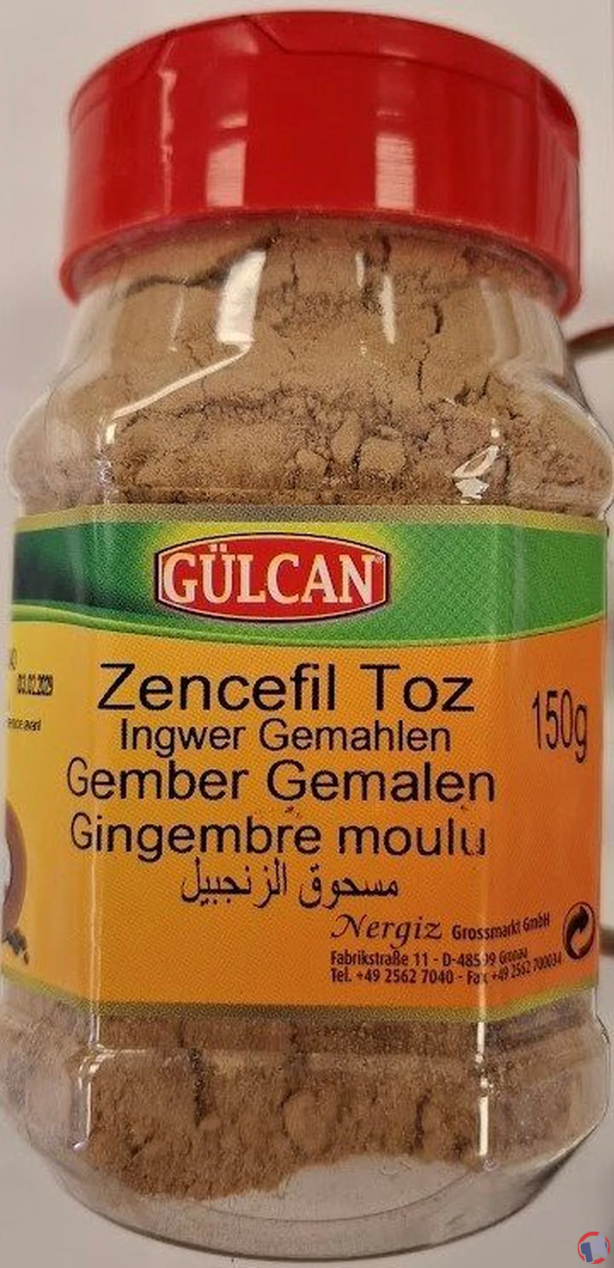 Rappel de gingembre en poudre Gülcan pour risque de contamination par Bacillus cereus