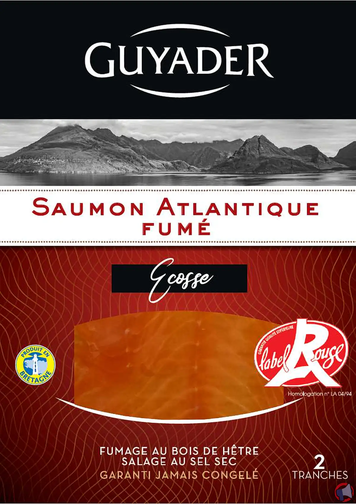 Rappel produit : saumon Écosse Label Rouge 80G de Guyader pour présence de listéria