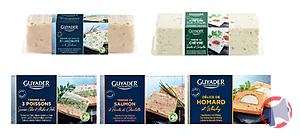Rappel produit Terrines aux noix de Saint Jacques 840g – Terrines de saumon et ciboulette 840g – Terrines aux 3 poissons 840g – Terrines au chèvre, tomate et courgettes 840g – Délice de homard et Whisky 840g Guyader