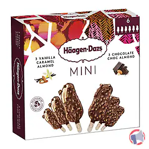Rappel produit Crèmes Glacées 3/3 Bâtonnets et Mini bâtonnets Häagen-Dazs