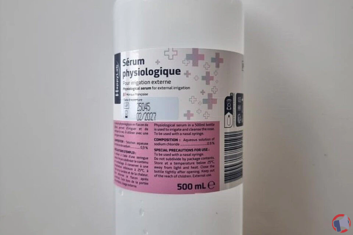 Rappel de sérum physiologique HappyLab : risque chimique détecté