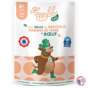 Rappel produit Ma fondue de brocolis - pommes de terre et bœuf 150g Happylal Baby