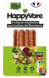 Rappel produit Chipolatas végétales et gourmandes Happyvore