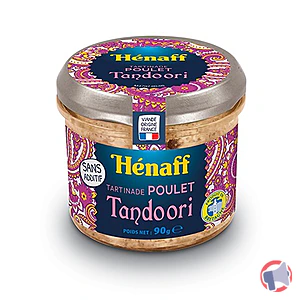 Rappel produit Tartinade poulet Tandoori 90g HENAFF