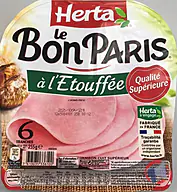 Rappel produit LE BON PARIS A L'ETOUFFEE 6 tranches HERTA