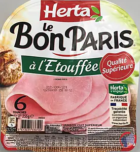 Rappel produit LE BON PARIS A L'ETOUFFEE 6 tranches HERTA