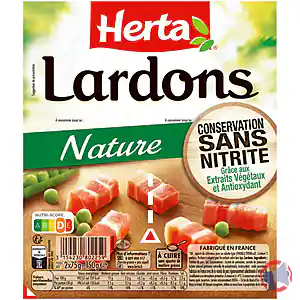 Rappel produit LARDONS NATURE Conservation Sans Nitrite 2x75 g HERTA