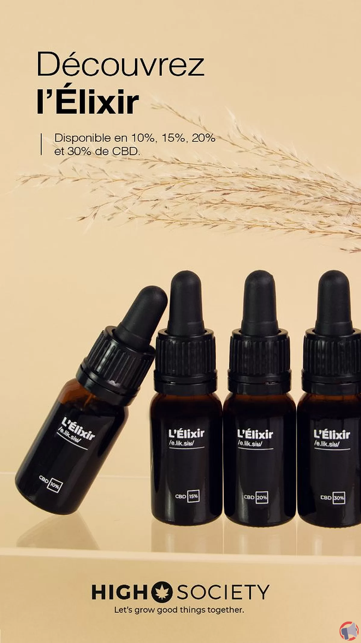 Rappel de produit : Huile CBD 15% de la marque High Society