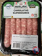 Rappel produit Chipolata issue du porc IGP du Sud-Ouest Hiruak (photo numéro 1)