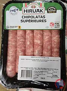 Rappel produit Chipolata issue du porc IGP du Sud-Ouest Hiruak