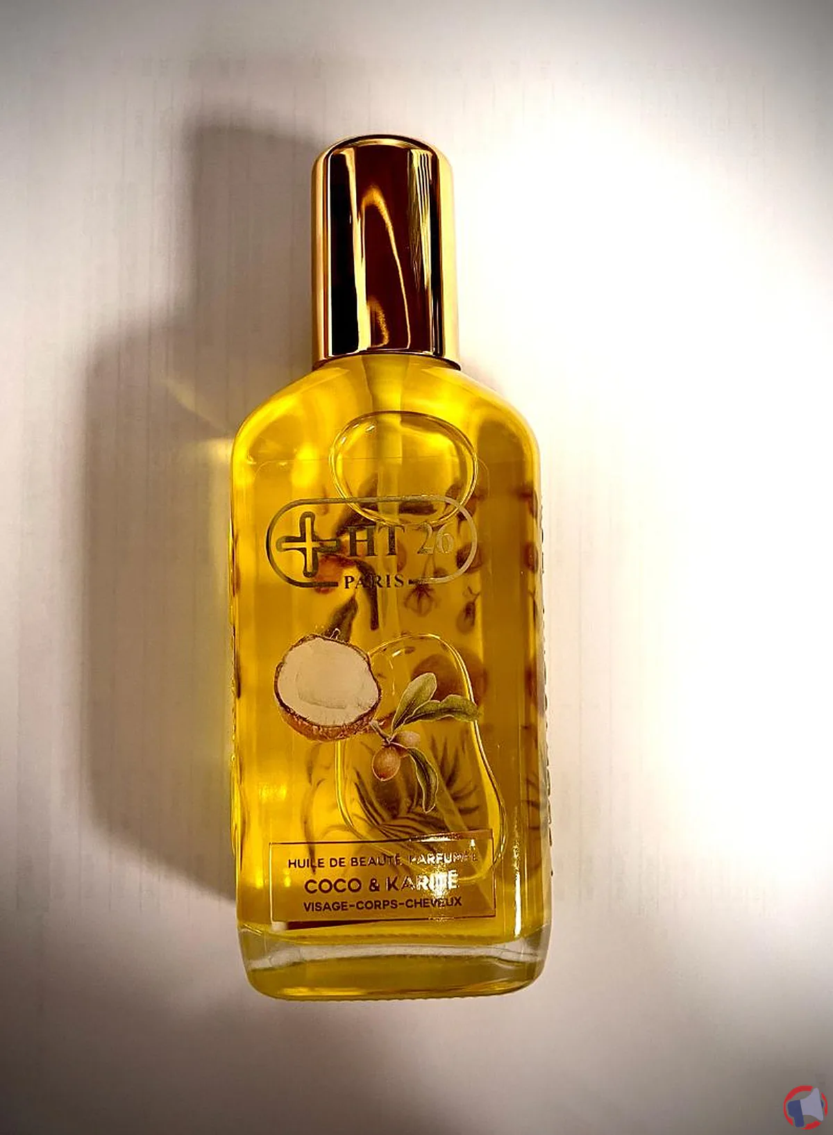 Rappel de l'huile de beauté parfumée coco & karité de la marque HT26 Paris