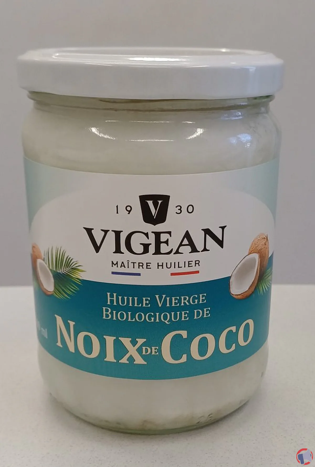 Rappel de l'huile vierge biologique de noix de coco de la marque Huilerie Vigean