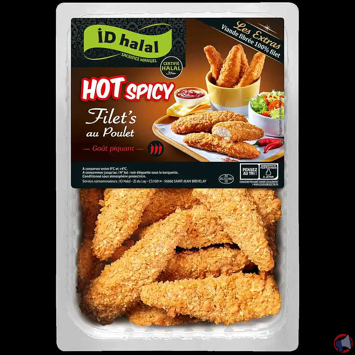 Rappel de produit : Hot Spicy Filet's au poulet de la marque ID'Halal