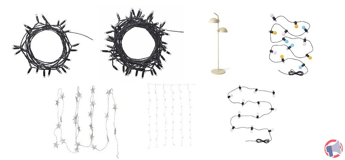 Rappel de guirlandes lumineuses et luminaires d'extérieur IKEA : risque de choc électrique