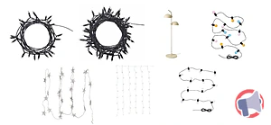 Rappel produit Guirlandes lumineuses et luminaires d’extérieur à LED parmi les familles de produits LEDLJUS, SOMMARLÅNKE, STRÅLA et SVARTRÅ IKEA