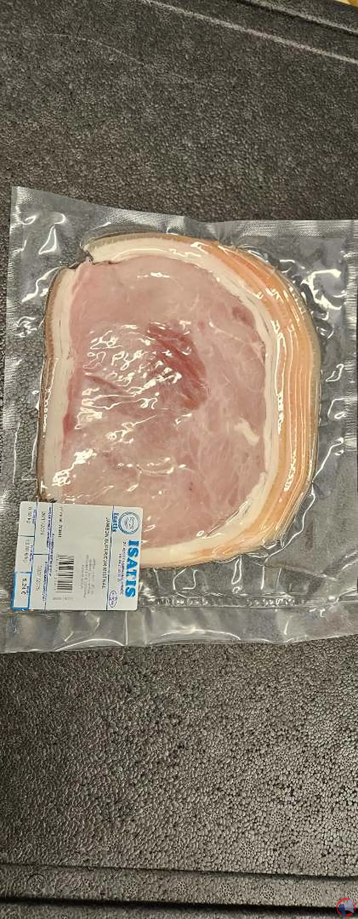 Rappel de produit : jambon supérieur avec couenne de la marque Isatis