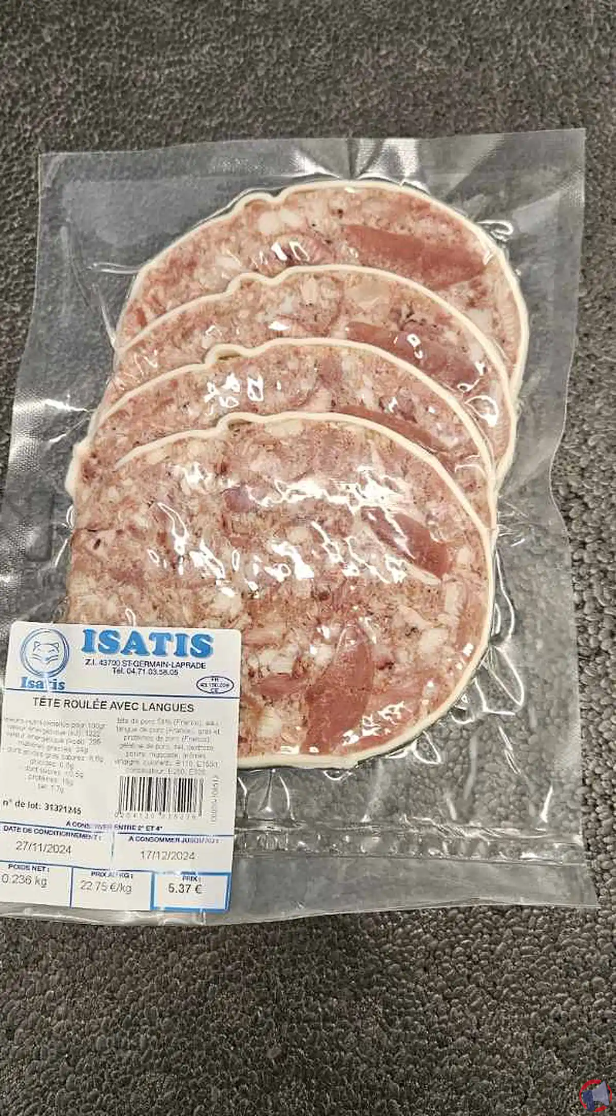 Rappel produit : tête roulée Isatis en raison d'une erreur d'étiquetage