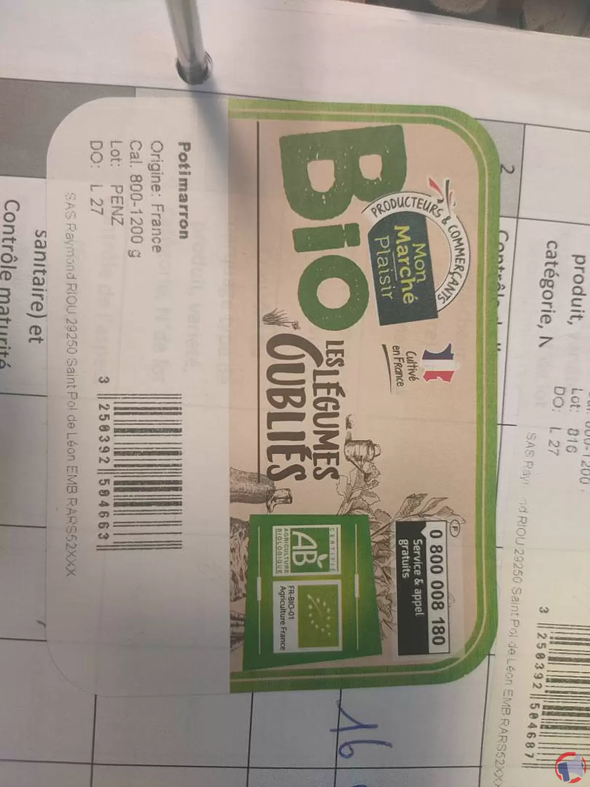 Rappel de Potimarron de la marque ITM MMP / Vrac pour risque de contamination par des produits phytosanitaires non autorisés