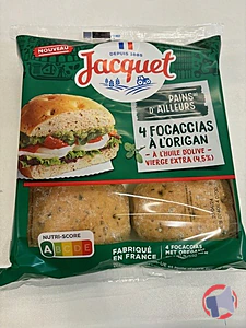 Rappel produit FOCACCIA A L'ORIGAN x4 JACQUET
