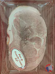 Rappel produit JAMBON CUIT SUPERIEUR DE REGION Porc de région Franche Comté IGP - 2-3 tranches AU JAMBON DE BOURGOGNE