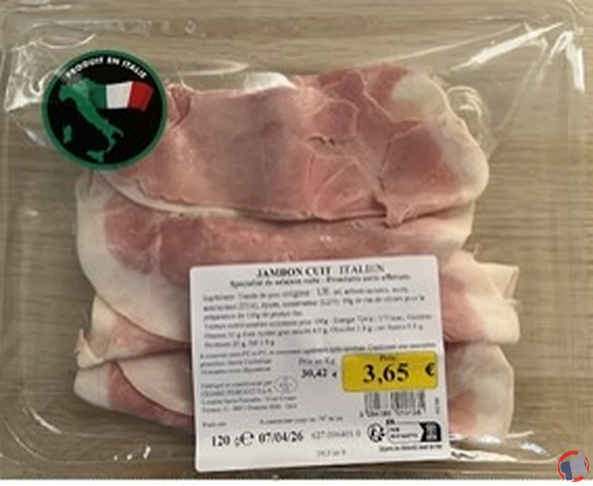 Rappel produit : jambon cuit italien : attention aux risques sanitaires
