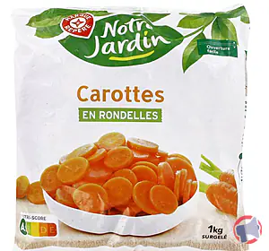Rappel produit CAROTTES EN RONDELLES SURGELÉES 1kg NOTRE JARDIN