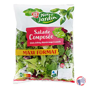 Rappel produit SALADE COMPOSEE 400G NOTRE JARDIN