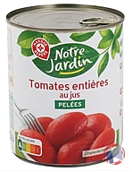 Rappel produit TOMATES ENTIERES AU JUS PELEES 800G NOTRE JARDIN (photo numéro 1)