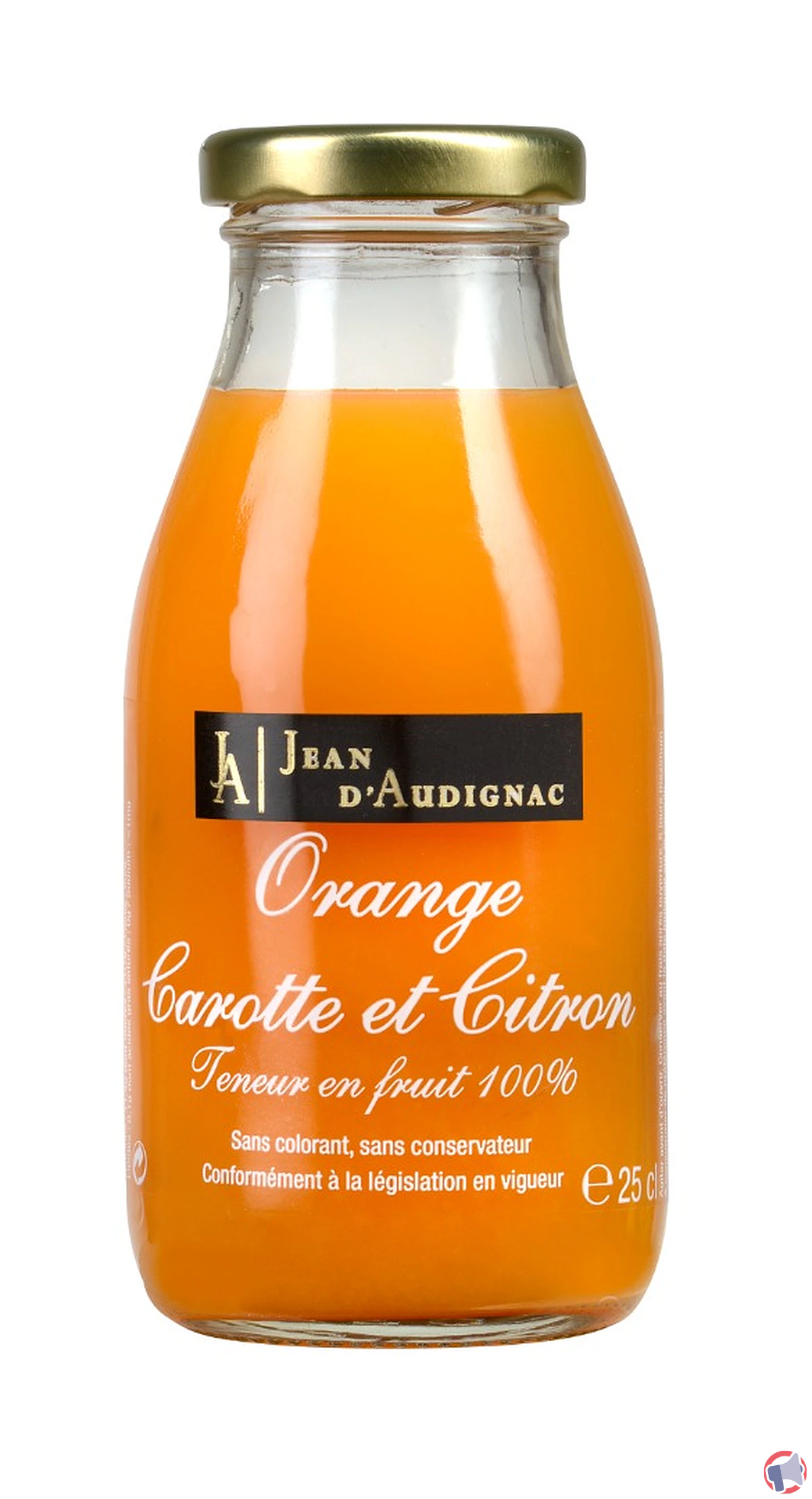 Rappel produit : jus d'orange, carotte et citron de la marque Jean d'Audignac
