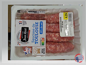 Rappel produit SAUCISSES DE TOULOUSE -25% DE SEL JEAN ROZE