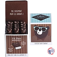 Rappel produit Jeff de Bruges Cube 24 Ours Guimauve Chocolat Noir