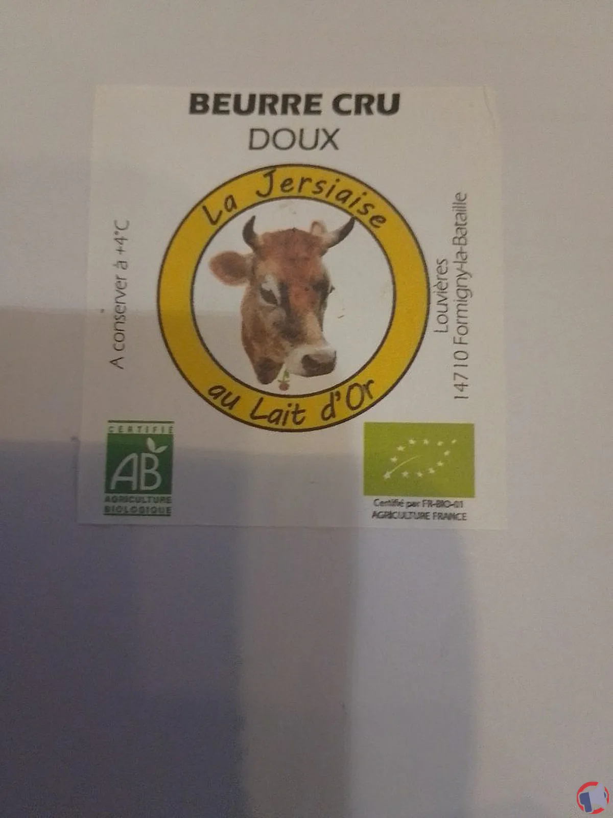Rappel de produit : beurre de la marque La Jersiaise au Lait d'Or potentiellement contaminé par la listeria
