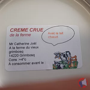 Rappel produit CREME CRUE de la ferme Joël CATHERINE