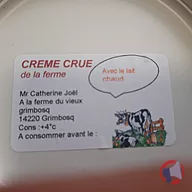 Rappel produit CREME CRUE de la ferme Joël CATHERINE
