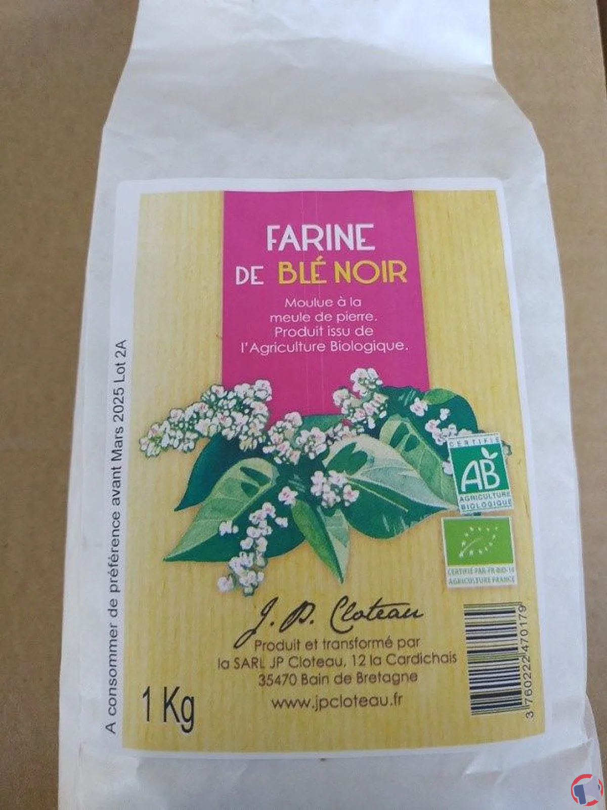 Rappel de produit : Farine de Blé Noir de la marque J.P. Cloteau contaminée par des alcaloïdes tropaniques