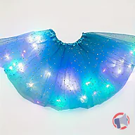 Rappel produit Jupe de tutu LED pour filles, robe de ballet princesse pour performance de danse, jupe midi pour enfants, fée, mesh fin, costume d'Halloween Mardi Gras (photo numéro 2)