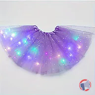 Rappel produit Jupe de tutu LED pour filles, robe de ballet princesse pour performance de danse, jupe midi pour enfants, fée, mesh fin, costume d'Halloween Mardi Gras (photo numéro 3)