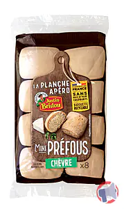 Rappel produit Mini préfou au chèvre Justin bridou 136g Justin Bridou