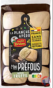 Rappel produit Mini préfou au truffes Justin bridou 136g Justin Bridou